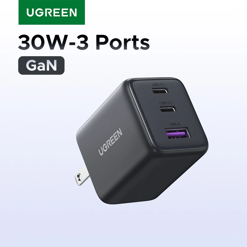 UGREEN 20W 30W GaN PD 3.0 USB-C 充電器